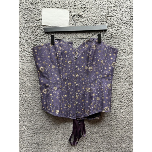 Corset-Story Other - NWOT Corset Story Mystic Galaxy Indigo Gold Longline Overbust Corset Size UK 22